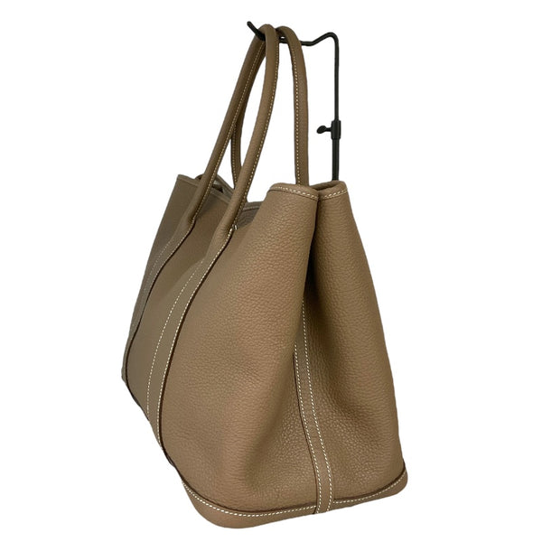 エルメス HERMES ガーデンパーティPM エトゥープ 牛革 レディース ハンドバッグ