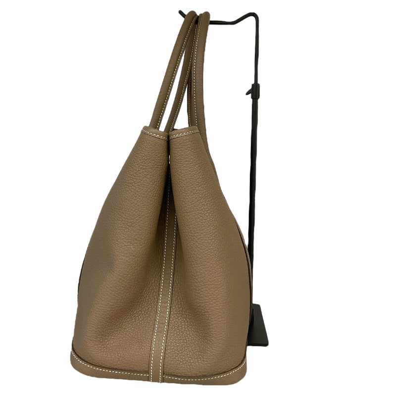 エルメス HERMES ガーデンパーティPM エトゥープ 牛革 レディース ハンドバッグ