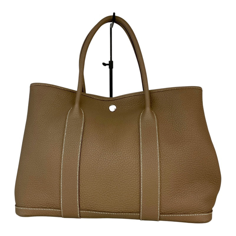 エルメス HERMES ガーデンパーティPM エトゥープ 牛革 レディース ハンドバッグ