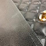 シャネル CHANEL マトラッセ30 A58600 16番台 ブラック ゴールド金具 キャビアスキン レディース ショルダーバッグ
