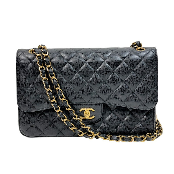シャネル CHANEL マトラッセ30 A58600 16番台 ブラック ゴールド金具 キャビアスキン レディース ショルダーバッグ