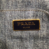 プラダ PRADA カナパトートバッグ ブルー デニム レディース ハンドバッグ
