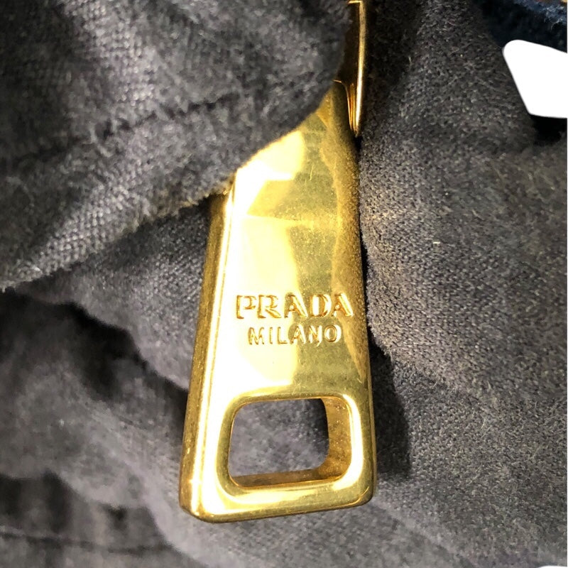 プラダ PRADA カナパトートバッグ ブルー デニム レディース ハンドバッグ