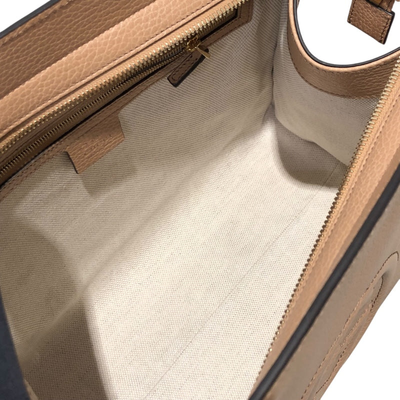 グッチ GUCCI ソーホー2WAY 607721 ベージュ レザー レディース