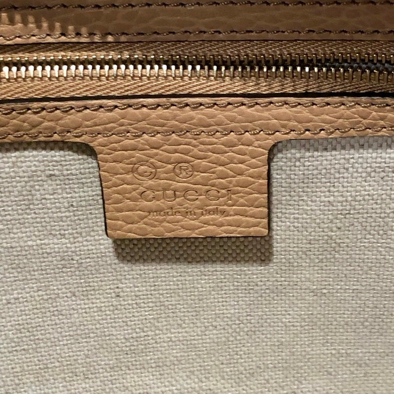 グッチ GUCCI ソーホー2WAY 607721 ベージュ レザー レディース ハンドバッグ