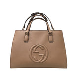 グッチ GUCCI ソーホー2WAY 607721 ベージュ レザー レディース ハンドバッグ