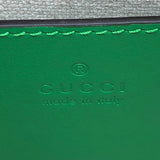 グッチ GUCCI 2WAYハンドバッグ 702251 グリーン　ゴールド金具 GGマーモント・レザー レディース ハンドバッグ