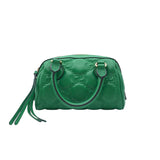 グッチ GUCCI 2WAYハンドバッグ 702251 グリーン　ゴールド金具 GGマーモント・レザー レディース ハンドバッグ