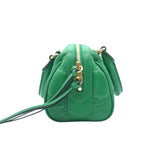 グッチ GUCCI 2WAYハンドバッグ 702251 グリーン　ゴールド金具 GGマーモント・レザー レディース ハンドバッグ