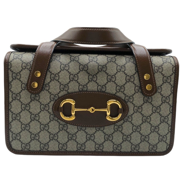 グッチ GUCCI ホースビット1955 ハンドバッグ 627323 ブラウン GGスプリーム レディース ハンドバッグ
