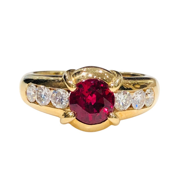 ショーメ CHAUMET ルビーダイヤリング #14 イエローゴールド K18イエローゴールド R ジュエリー
