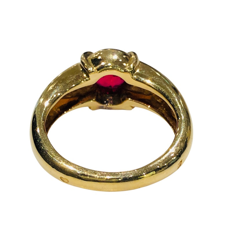 ショーメ CHAUMET ルビーダイヤリング #14 イエローゴールド K18