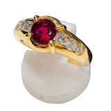 ショーメ CHAUMET ルビーダイヤリング #14 イエローゴールド K18イエローゴールド R ジュエリー