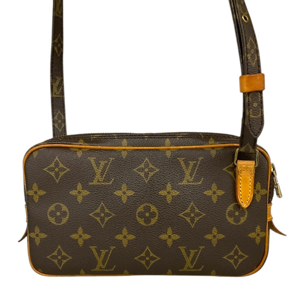 ルイ・ヴィトン LOUIS VUITTON ポシェット・マルリーバンドリエール M51828 ブラウン/ゴールド金具 キャンバス レディース ショルダーバッグ