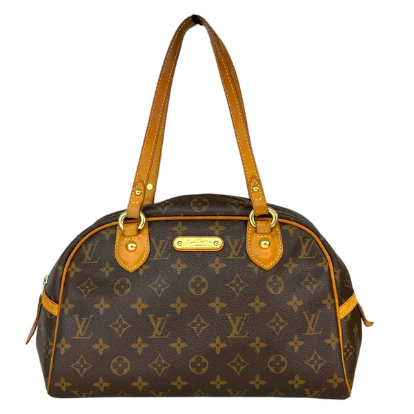 ルイ・ヴィトン LOUIS VUITTON モントルグイユPM M95565 ブラウン/ゴールド金具 キャンバス レディース ハンドバッグ