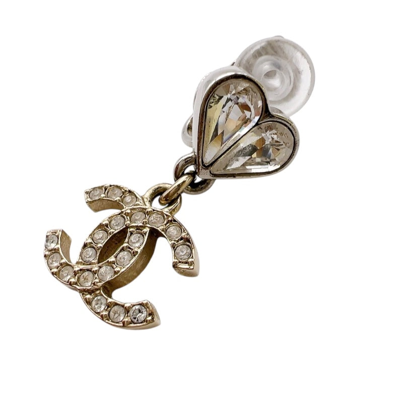 シャネル CHANEL 23C　ココマークハートイヤリング　 シルバー/ゴールド メタル アクセサリー