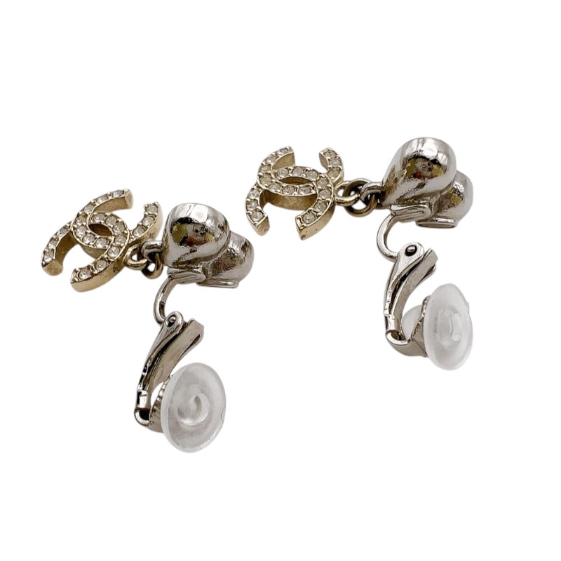 シャネル CHANEL 23C　ココマークハートイヤリング　 シルバー/ゴールド メタル アクセサリー