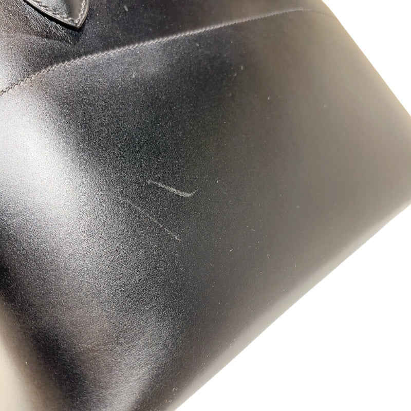 エルメス HERMES ボリード31 □F刻印　(2002年製) ブラック　ゴールド金具 ボックスカーフ レディース ハンドバッグ