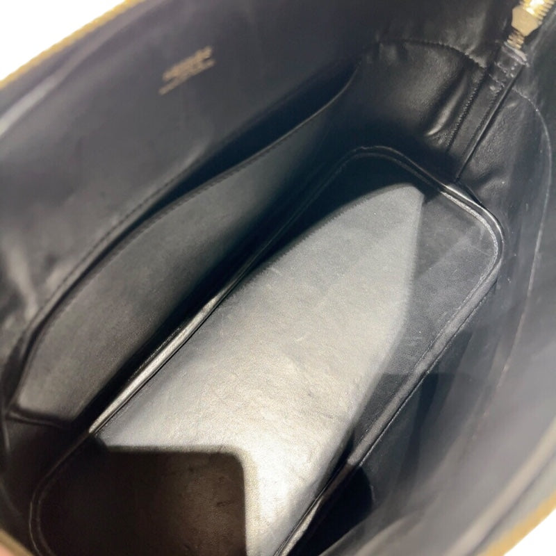 エルメス HERMES ボリード31 □F刻印　(2002年製) ブラック　ゴールド金具 ボックスカーフ レディース ハンドバッグ