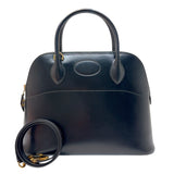 エルメス HERMES ボリード31 □F刻印　(2002年製) ブラック　ゴールド金具 ボックスカーフ レディース ハンドバッグ