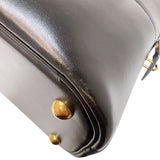 エルメス HERMES ボリード31 □F刻印　(2002年製) ブラック　ゴールド金具 ボックスカーフ レディース ハンドバッグ