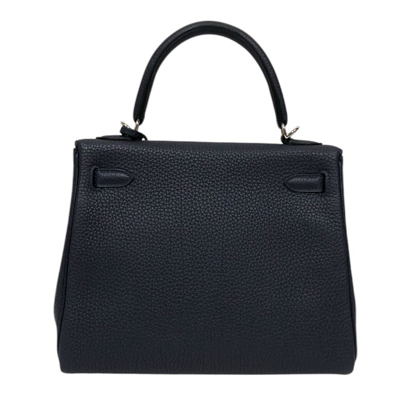 エルメス HERMES ケリー25 内縫い Z刻印　(2021年製) ブルーニュイ シルバー金具 トリヨンクレマンス レディース ハンドバッグ