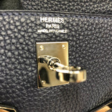 エルメス HERMES ケリー25 内縫い Z刻印　(2021年製) ブルーニュイ シルバー金具 トリヨンクレマンス レディース ハンドバッグ