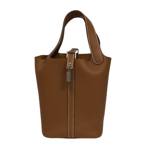エルメス HERMES ピコタンロックPM B刻 ゴールド ゴールド金具 トリヨン レディース ハンドバッグ