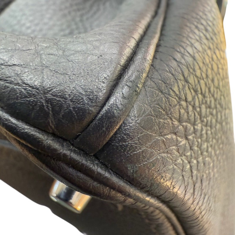 エルメス HERMES バーキン30 T刻印 ブラック　シルバー金具 トゴ レディース ハンドバッグ