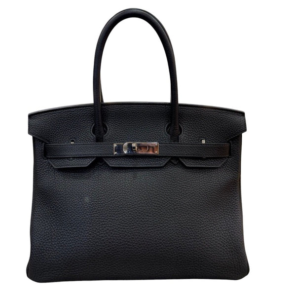 エルメス HERMES バーキン30 T刻印 ブラック　シルバー金具 トゴ レディース ハンドバッグ