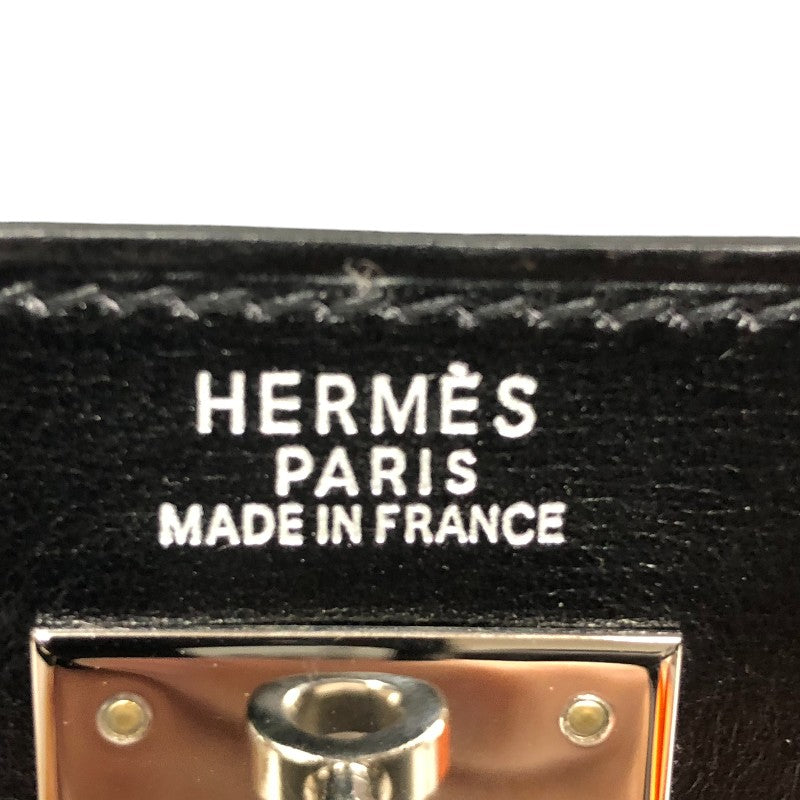 エルメス HERMES ケリー32 □D刻 ブラック シルバー金具 ボックスカーフ レディース ハンドバッグ