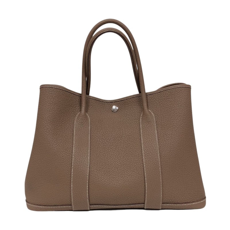 エルメス HERMES ガーデンパーティPM C刻 エトゥープ シルバー金具 ネゴンダ レディース トートバッグ