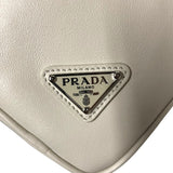 プラダ PRADA トライアングル ショルダーバッグ 1NQ043 ホワイト レザー レディース ショルダーバッグ