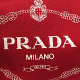 プラダ PRADA カナパバケツトート レッド キャンバス レディース ショルダーバッグ