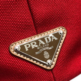 プラダ PRADA カナパバケツトート レッド キャンバス レディース ショルダーバッグ
