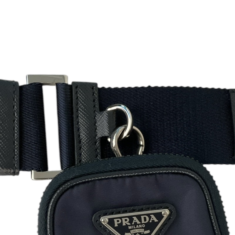 プラダ PRADA ブリック　Ｒｅ－Ｎｙｌｏｎ　ショルダーバッグ 2VH070 ネイビー ナイロン/サフィアーノ レディース ショルダーバッグ