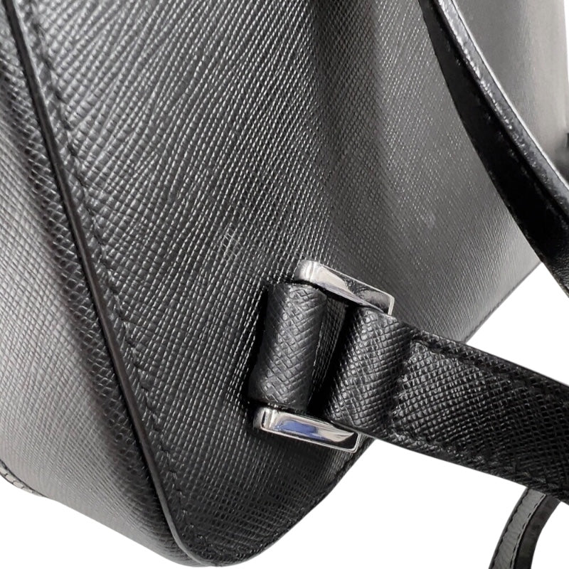 プラダ PRADA サフィアーノ　バックパック ブラック　シルバー金具 サフィアーノレザー メンズ リュック・デイパック