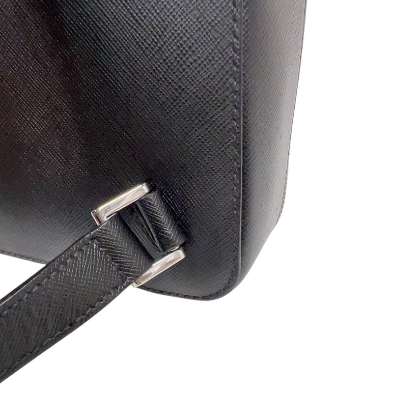 プラダ PRADA サフィアーノ　バックパック ブラック　シルバー金具 サフィアーノレザー メンズ リュック・デイパック
