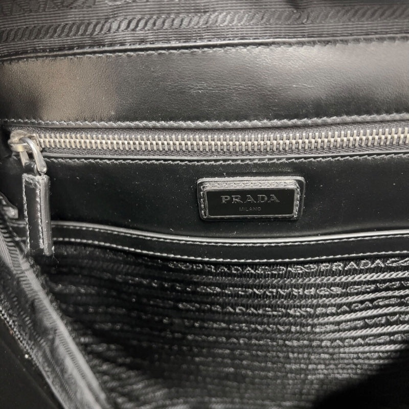 プラダ PRADA サフィアーノ　バックパック ブラック　シルバー金具 サフィアーノレザー メンズ リュック・デイパック