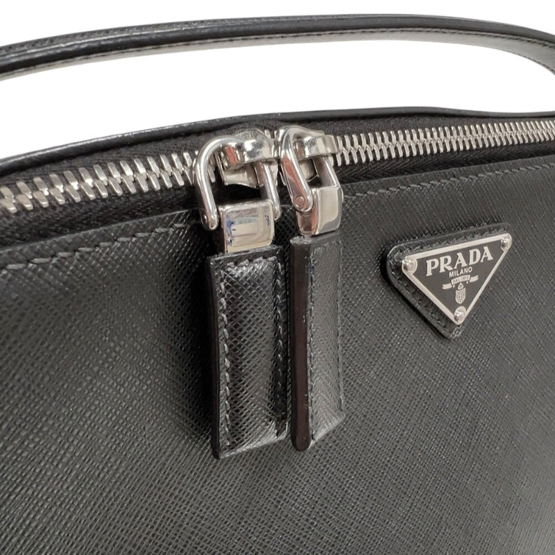 プラダ PRADA サフィアーノ　バックパック ブラック　シルバー金具 サフィアーノレザー メンズ リュック・デイパック