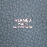 エルメス HERMES ピコタンロックMM B刻 ニューブルージーン シルバー金具 トリヨン レディース ハンドバッグ