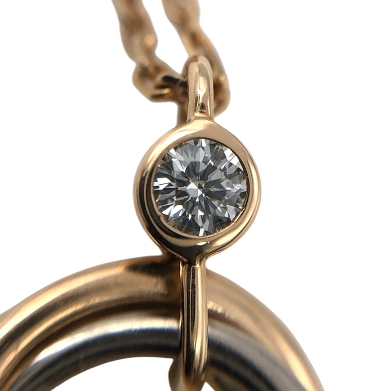 カルティエ Cartier トリニティ 1Pダイヤ ネックレス K18YG/K18PG/K18WG ダイヤモンド ジュエリー