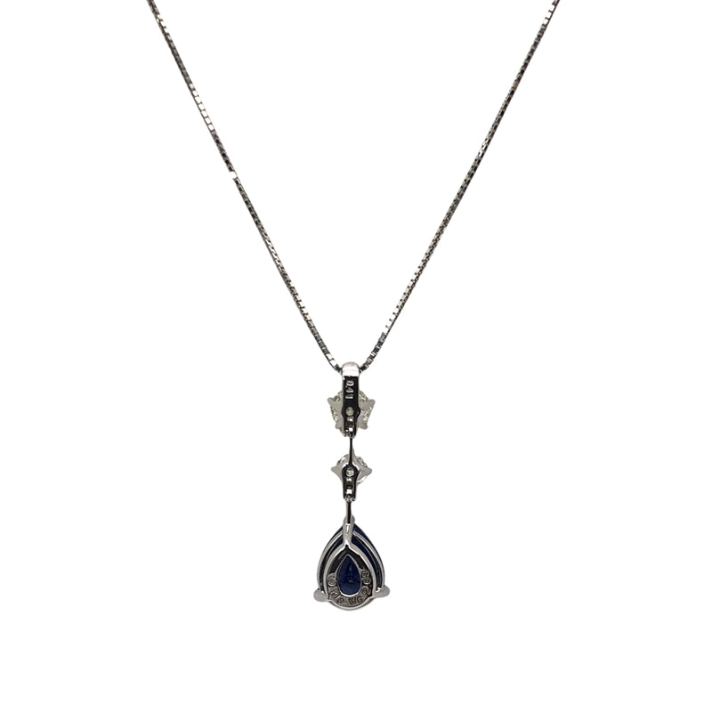 タサキ TASAKI ネックレス K18WG/ダイヤモンド/ブルーサファイア ジュエリー