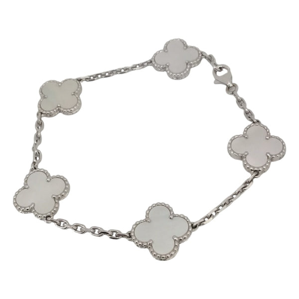 ヴァンクリーフ＆アーペル Van Cleef & Arpels ヴィンテージアルハンブラ 5Pブレス ホワイトゴールド 750 ジュエリー