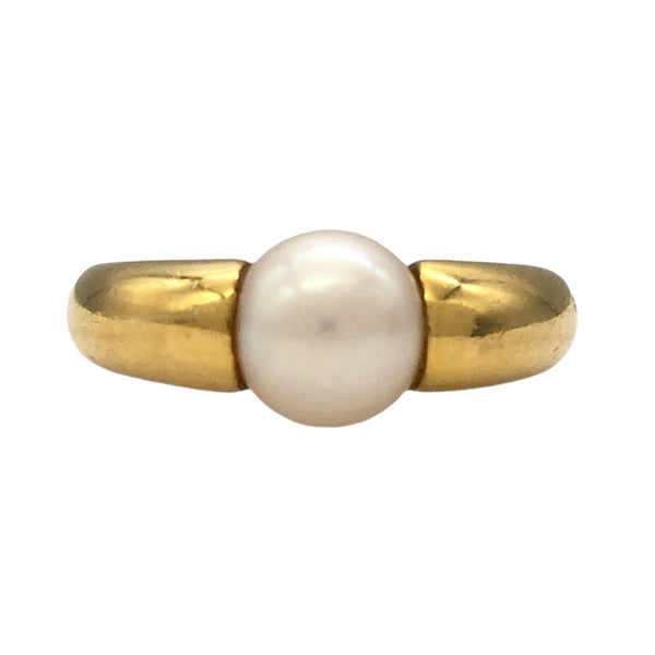カルティエ Cartier ぺルラ パールリング #48 K18YG パール ジュエリー