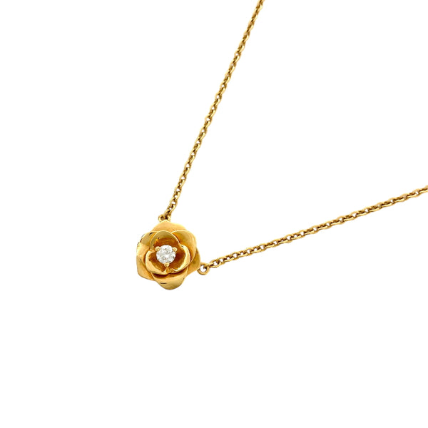 ピアジェ PIAGET ローズ ネックレス K18PG ダイヤモンド ジュエリー