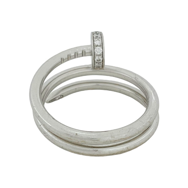 カルティエ Cartier ジュスト アン クル ダイヤモンドリング K18WG ダイヤモンド ジュエリー