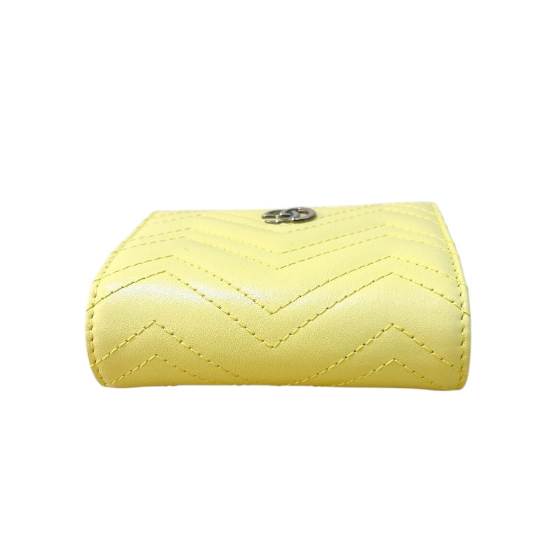 美品GUCCI グッチ マイクロGG シマレザー ミニ財布 イエロー 美品GUCCI グッチ マイクロGG シマレザー ミニ財布 イエロー