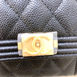 シャネル CHANEL ボーイシャネル チェーンコインパース AP2206 ブラック　ゴールド金具 キャビア レディース コインケース