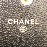 シャネル CHANEL ボーイシャネル チェーンコインパース AP2206 ブラック　ゴールド金具 キャビア レディース コインケース